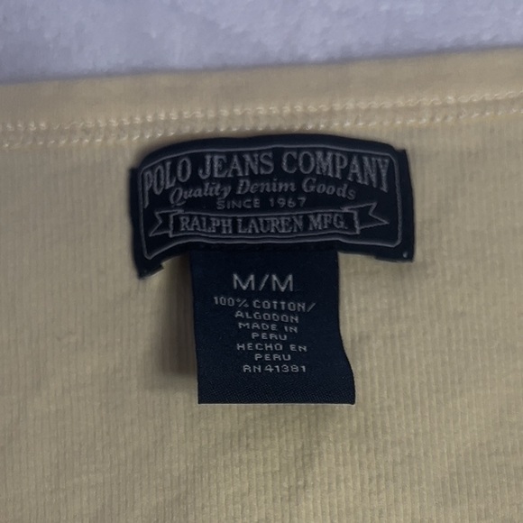 Polo Ralph Lauren Vintage Fitted Yellow Sleeveless Tank Top - Picture 2 of 4